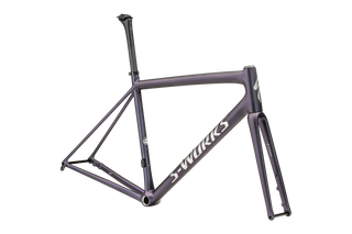 Specialized S-Works Aethos Frameset - FACT 12r Carbon - Satin 25% Violet Ghost Pearl Over Carbon / Brushed Chrome