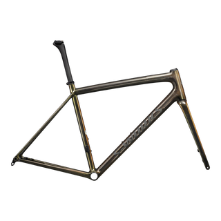 Specialized S-Works Aethos Frameset - FACT 12r Carbon - Gloss Carbon + Magenta-Gold Edge Fade + All Over Gold Pearl 25% / Satin Metallic Obsidian