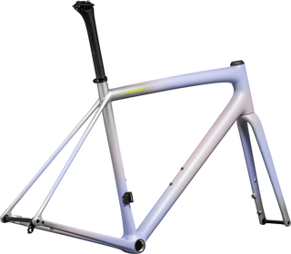 Specialized S-Works Aethos Frameset - FACT 12r Carbon - Satin Clay - Powder Indigo - Silver Dust - Radial Fade + Lapis Edge Fade / Hyper + 100% Lapis
