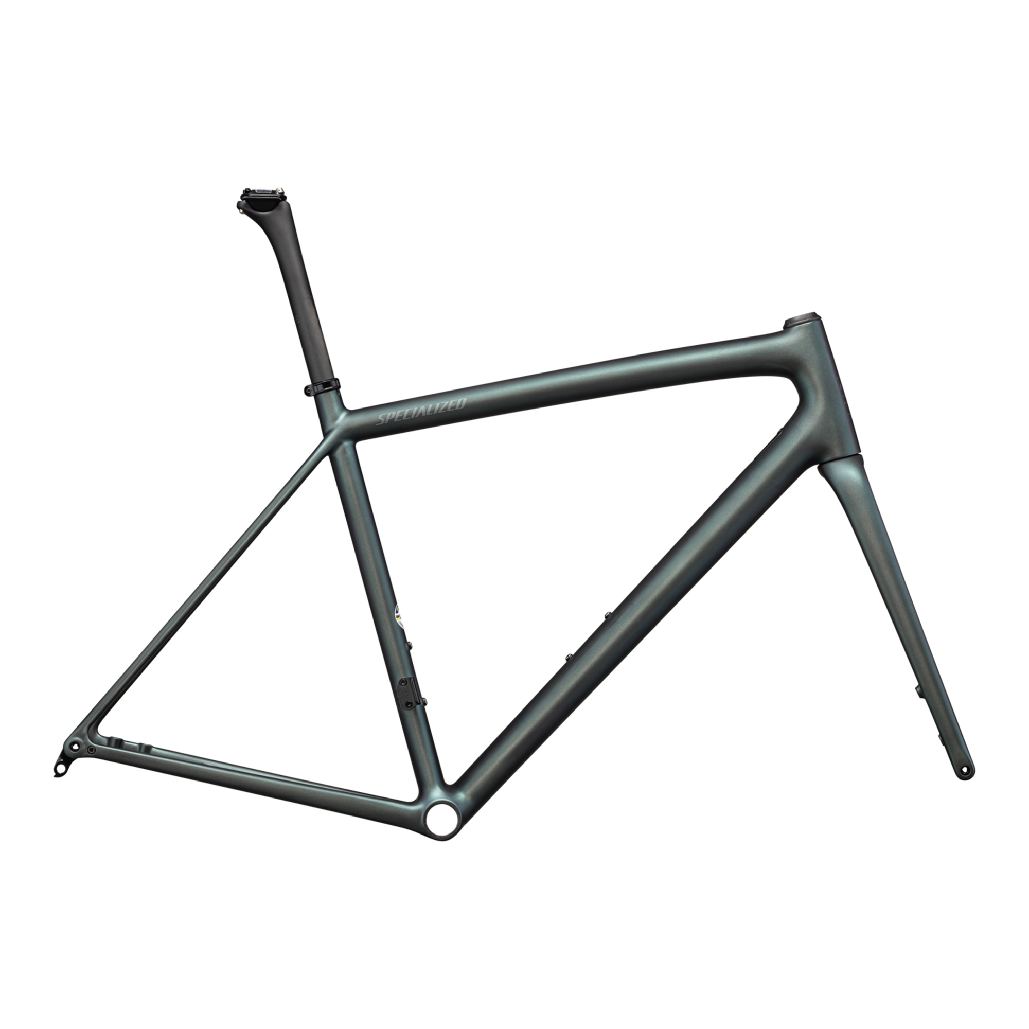 Specialized Aethos Frameset - Satin Carbon + 50% Silver Blue Viavi /  10% Fog Tint