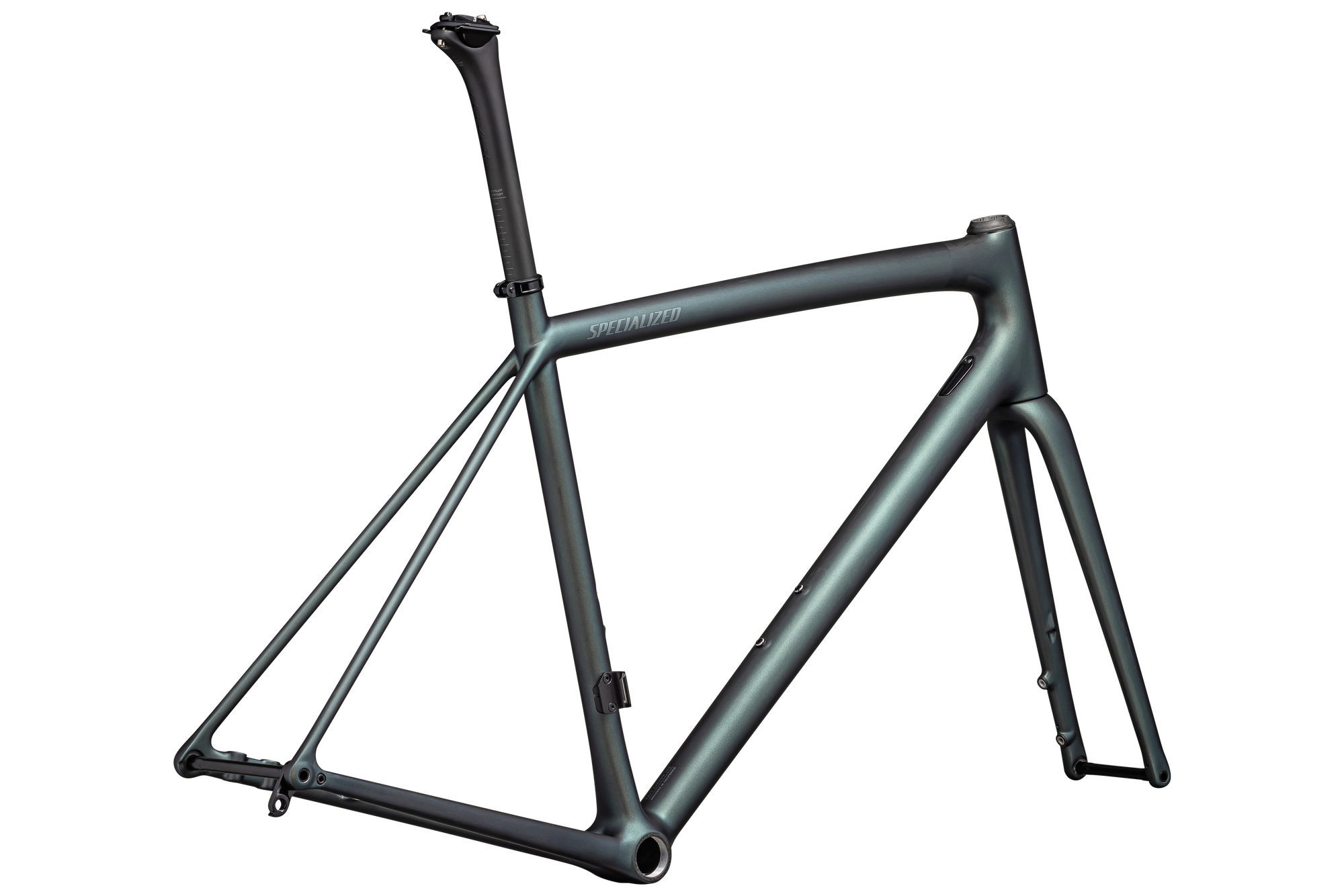 Specialized Aethos Frameset - Satin Carbon + 50% Silver Blue Viavi /  10% Fog Tint
