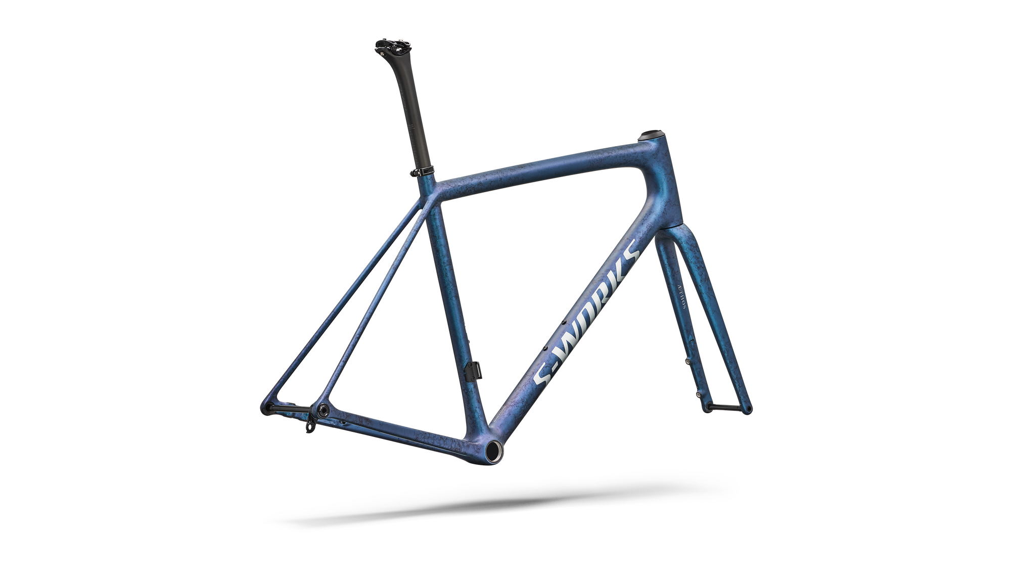 Specialized S-Works Aethos 2 Frameset - FACT 12r Carbon - Satin Black Ink Wash / Pearl / Shadow Silver