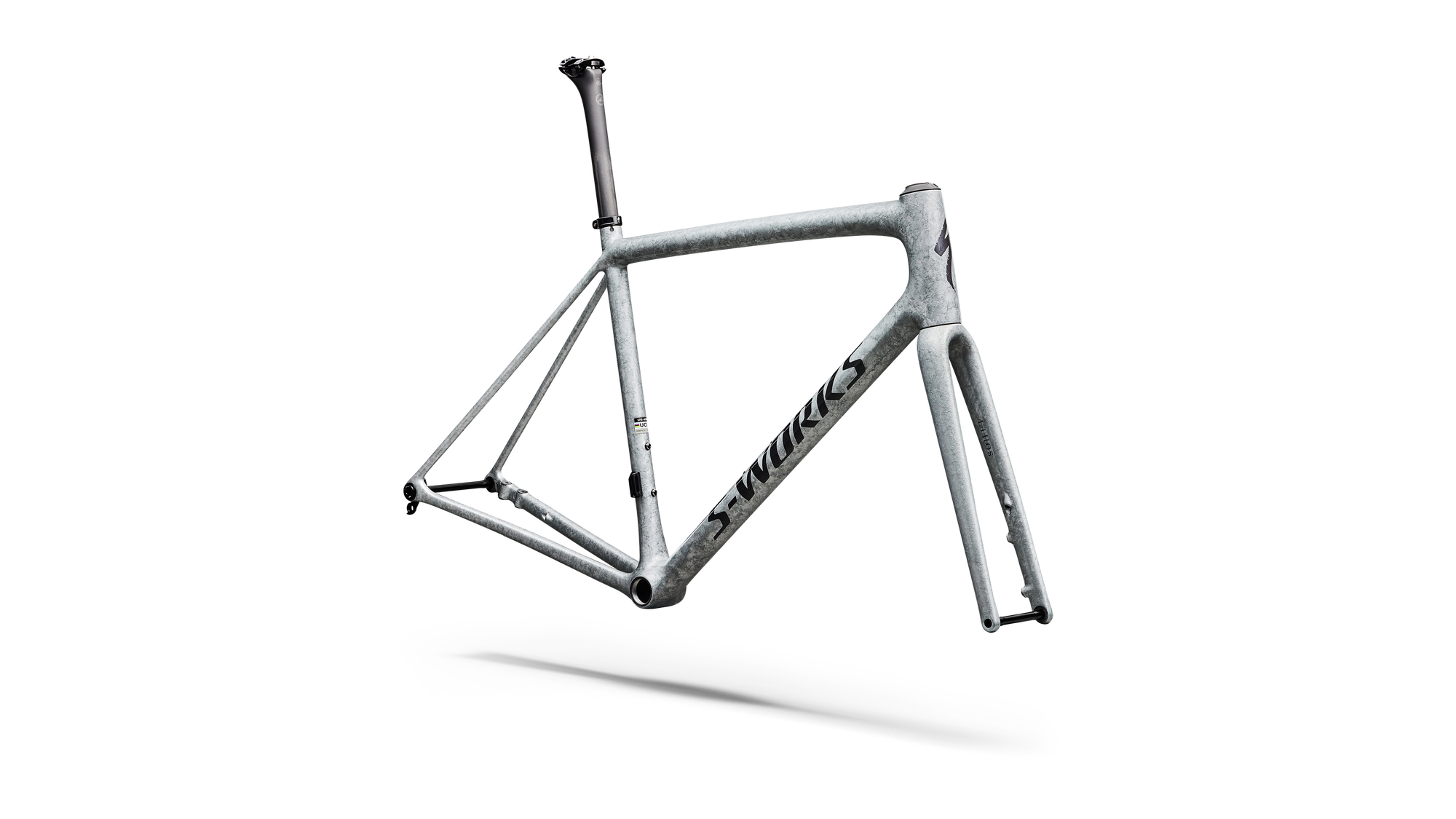 Specialized S-Works Aethos 2 Frameset - FACT 12r Carbon - Gloss Silver Blurred Impasto / Black Pearl