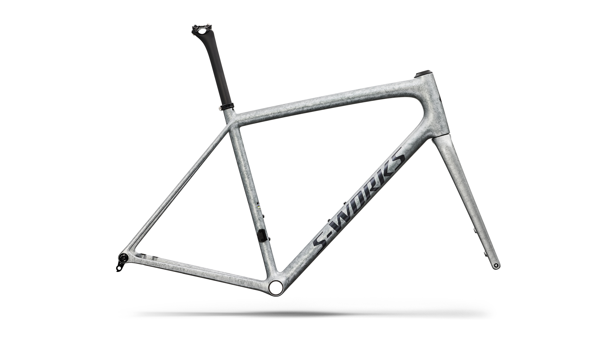 Specialized S-Works Aethos 2 Frameset - FACT 12r Carbon - Gloss Silver Blurred Impasto / Black Pearl