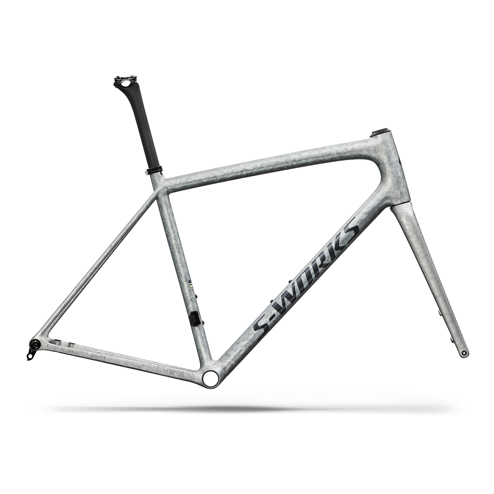 Specialized S-Works Aethos 2 Frameset - FACT 12r Carbon - Gloss Silver Blurred Impasto / Black Pearl