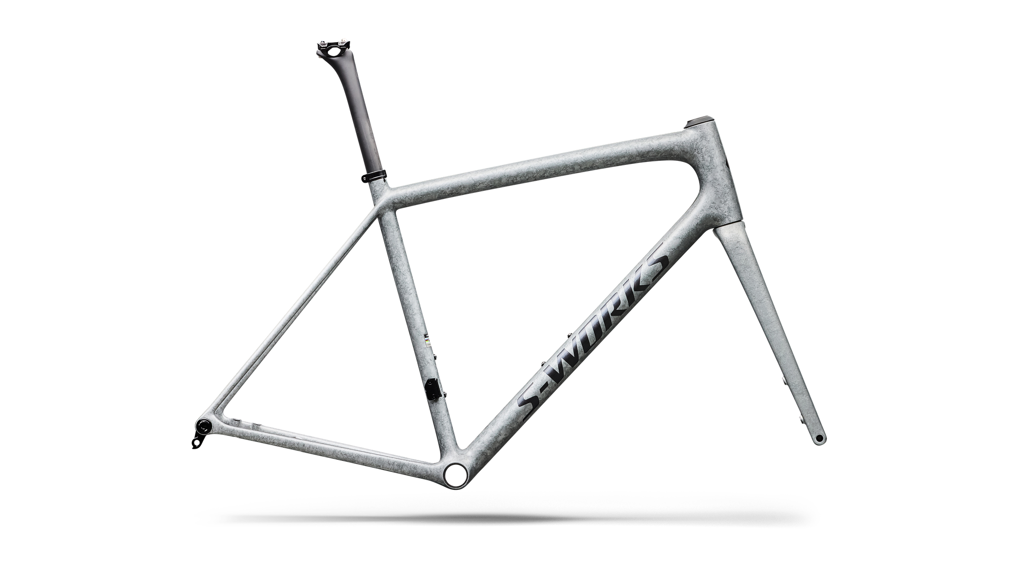 Specialized S-Works Aethos 2 Frameset - FACT 12r Carbon - Gloss Silver Blurred Impasto / Black Pearl