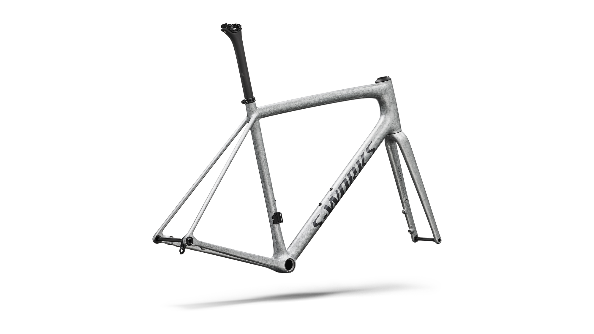Specialized S-Works Aethos 2 Frameset - FACT 12r Carbon - Gloss Silver Blurred Impasto / Black Pearl