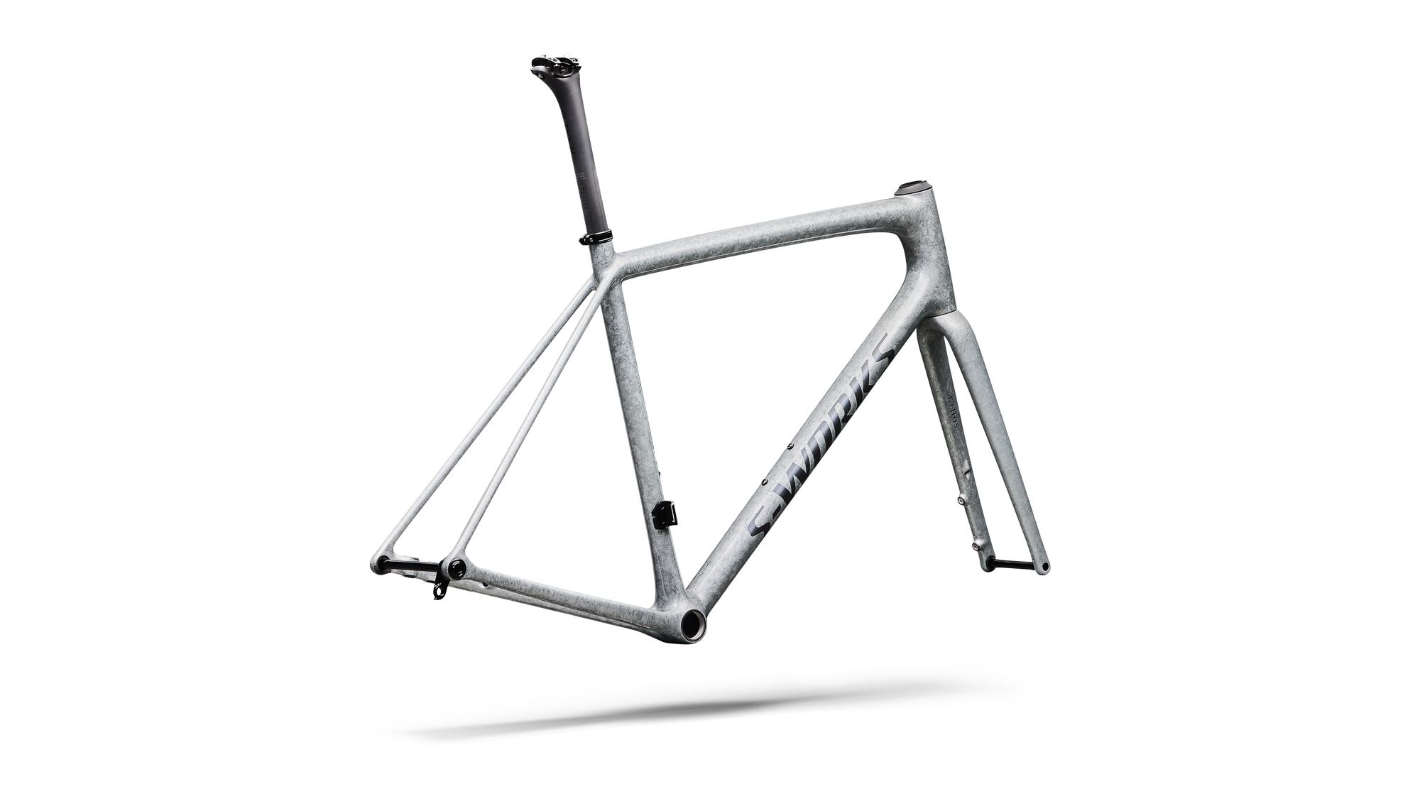 Specialized S-Works Aethos 2 Frameset - FACT 12r Carbon - Gloss Silver Blurred Impasto / Black Pearl