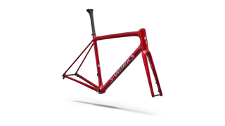 Specialized S-Works Aethos 2 Frameset - FACT 12r Carbon - Sandstone Metallic Base / Red Tint