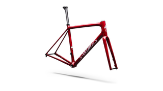 Specialized S-Works Aethos 2 Frameset - FACT 12r Carbon - Sandstone Metallic Base / Red Tint