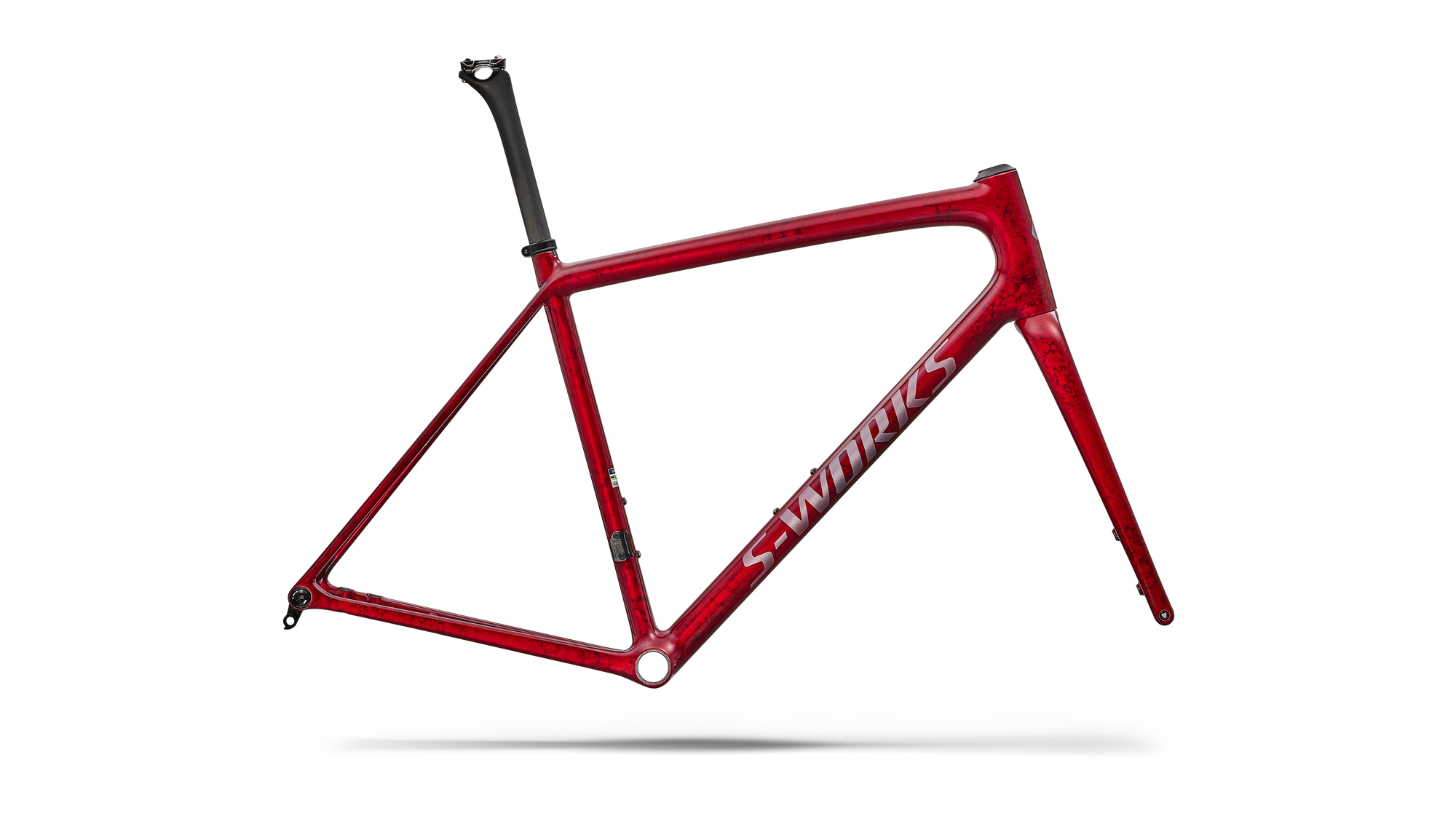 Specialized S-Works Aethos 2 Frameset - FACT 12r Carbon - Sandstone Metallic Base / Red Tint
