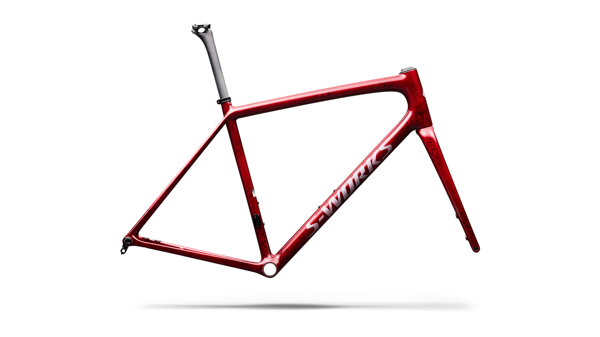 Specialized S-Works Aethos 2 Frameset - FACT 12r Carbon - Sandstone Metallic Base / Red Tint