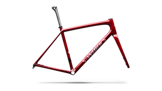 Specialized S-Works Aethos 2 Frameset - FACT 12r Carbon - Sandstone Metallic Base / Red Tint