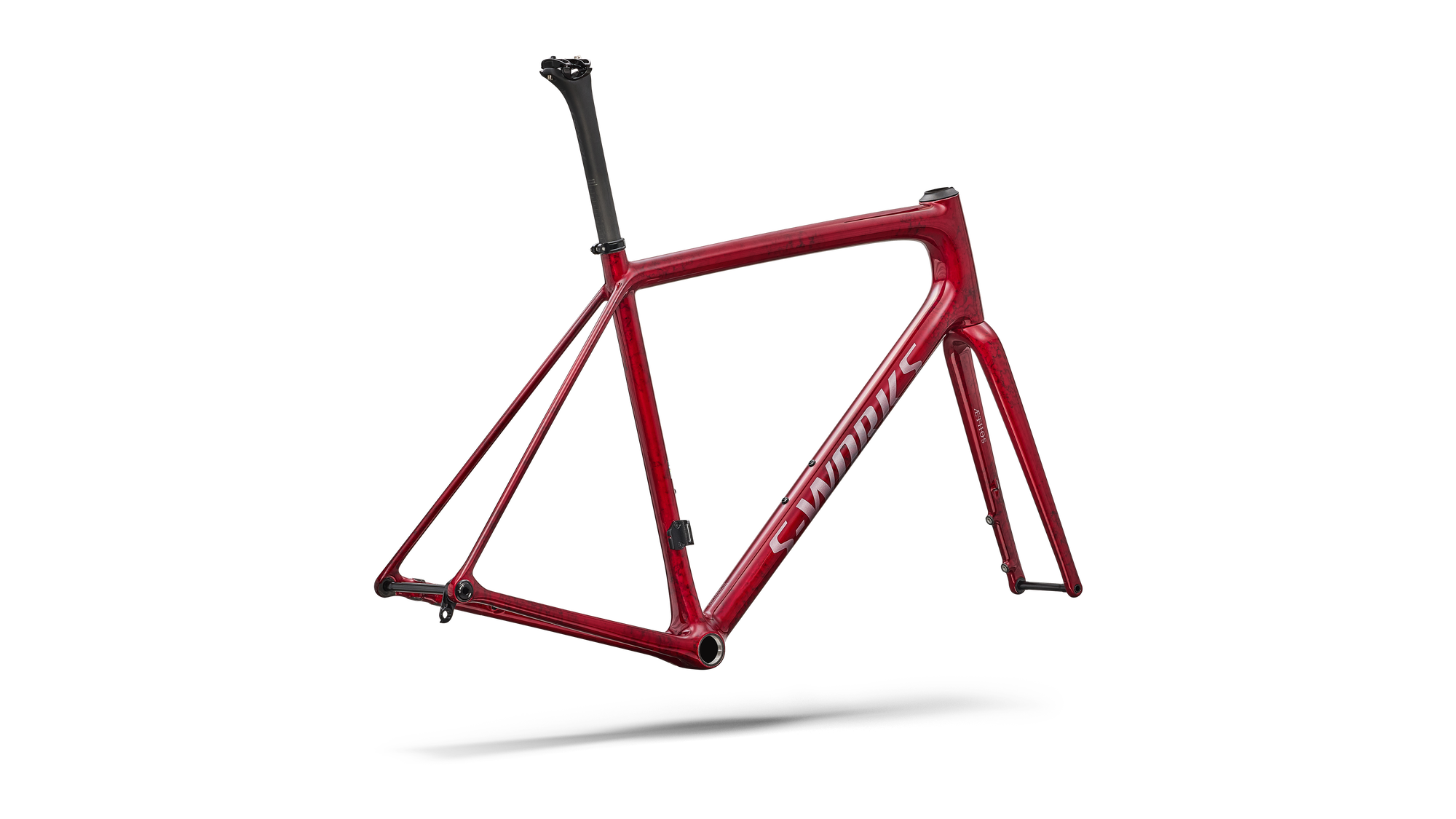 Specialized S-Works Aethos 2 Frameset - FACT 12r Carbon - Sandstone Metallic Base / Red Tint