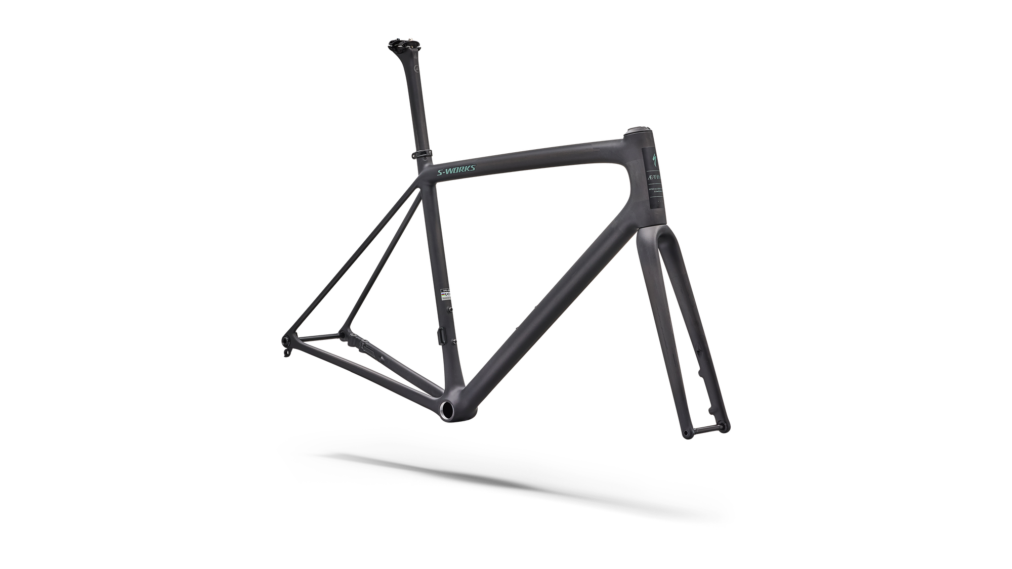 Specialized S-Works Aethos 2 Frameset - FACT 12r Carbon - Rtp Raw Carbon / Premium Fjord Metallic