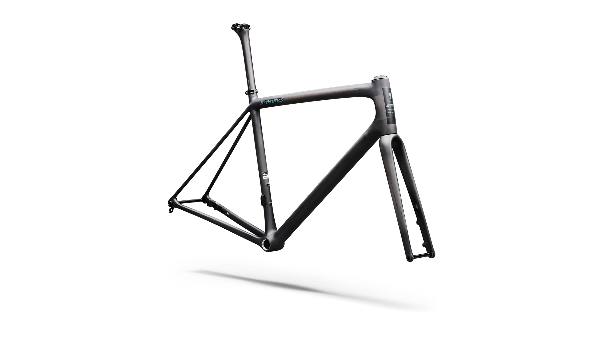 Specialized S-Works Aethos 2 Frameset - FACT 12r Carbon - Rtp Raw Carbon / Premium Fjord Metallic