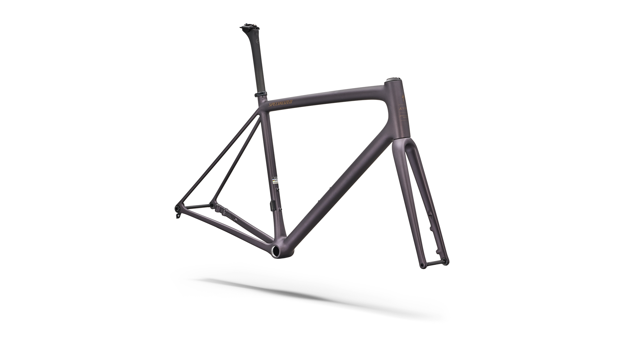 Specialized Aethos 2 Frameset - FACT 10r Carbon - Satin Nebula Metallic / Burnt Gold Metallic