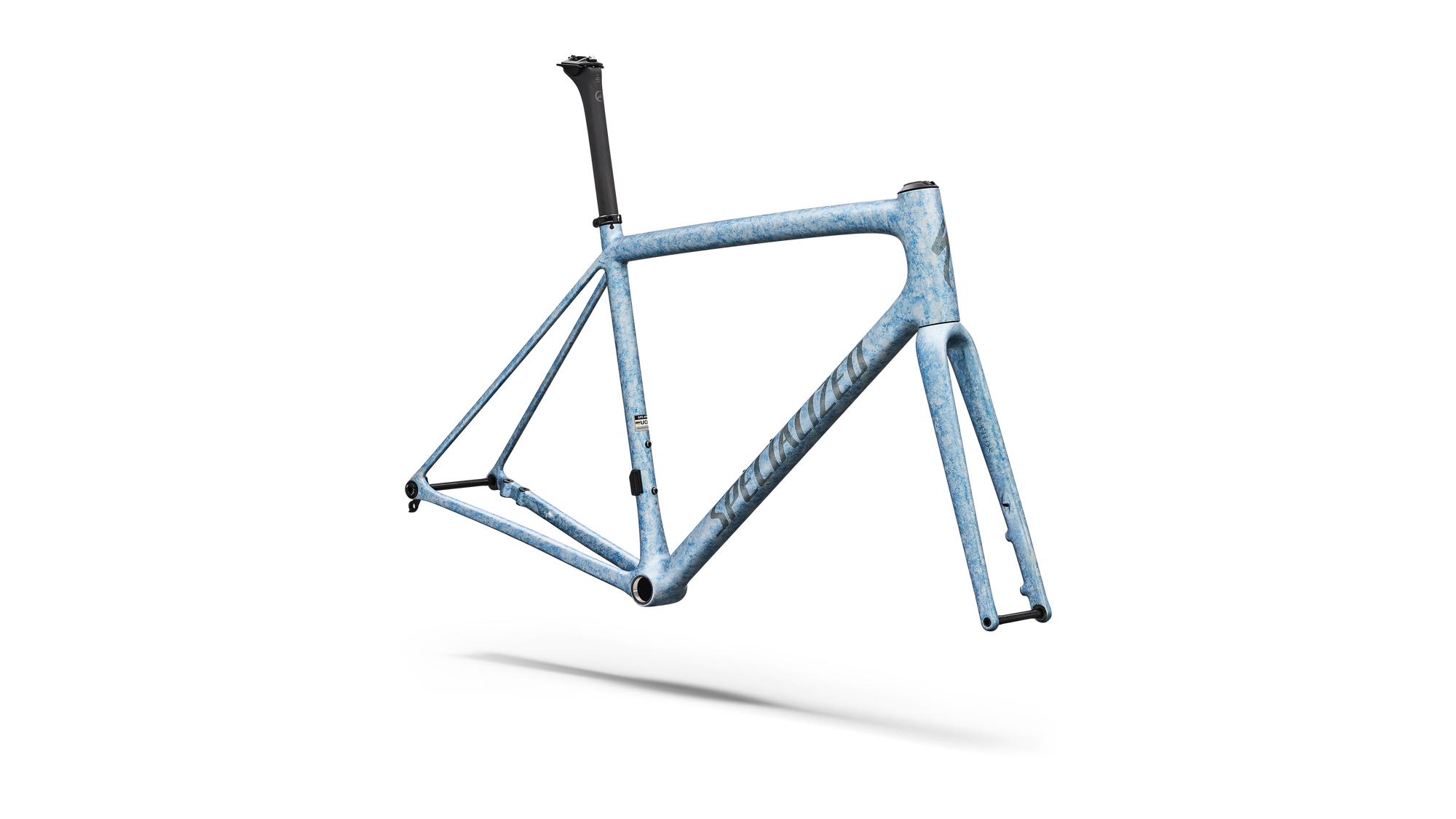 Specialized Aethos 2 Frameset - FACT 10r Carbon - Satin Silver Dust / Glacial Metallic Blurred Impasto / Charcoal Tint
