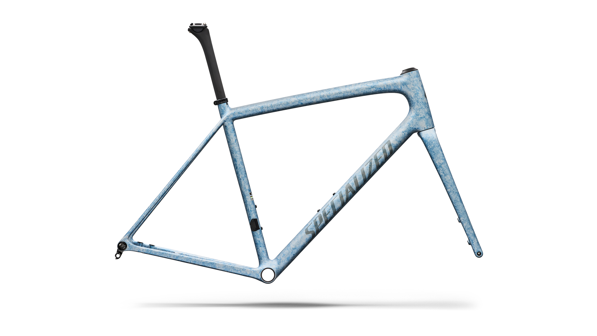 Specialized Aethos 2 Frameset - FACT 10r Carbon - Satin Silver Dust / Glacial Metallic Blurred Impasto / Charcoal Tint