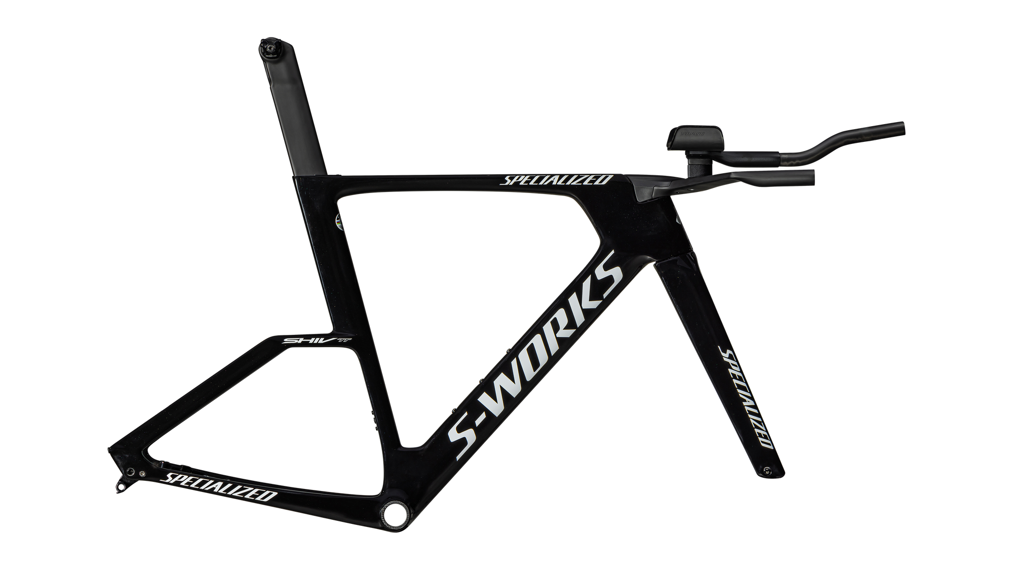 Specialized S-Works Shiv TT Disc Module - FACT 11r Carbon - Gloss Tarmac Black / Metallic White Silver