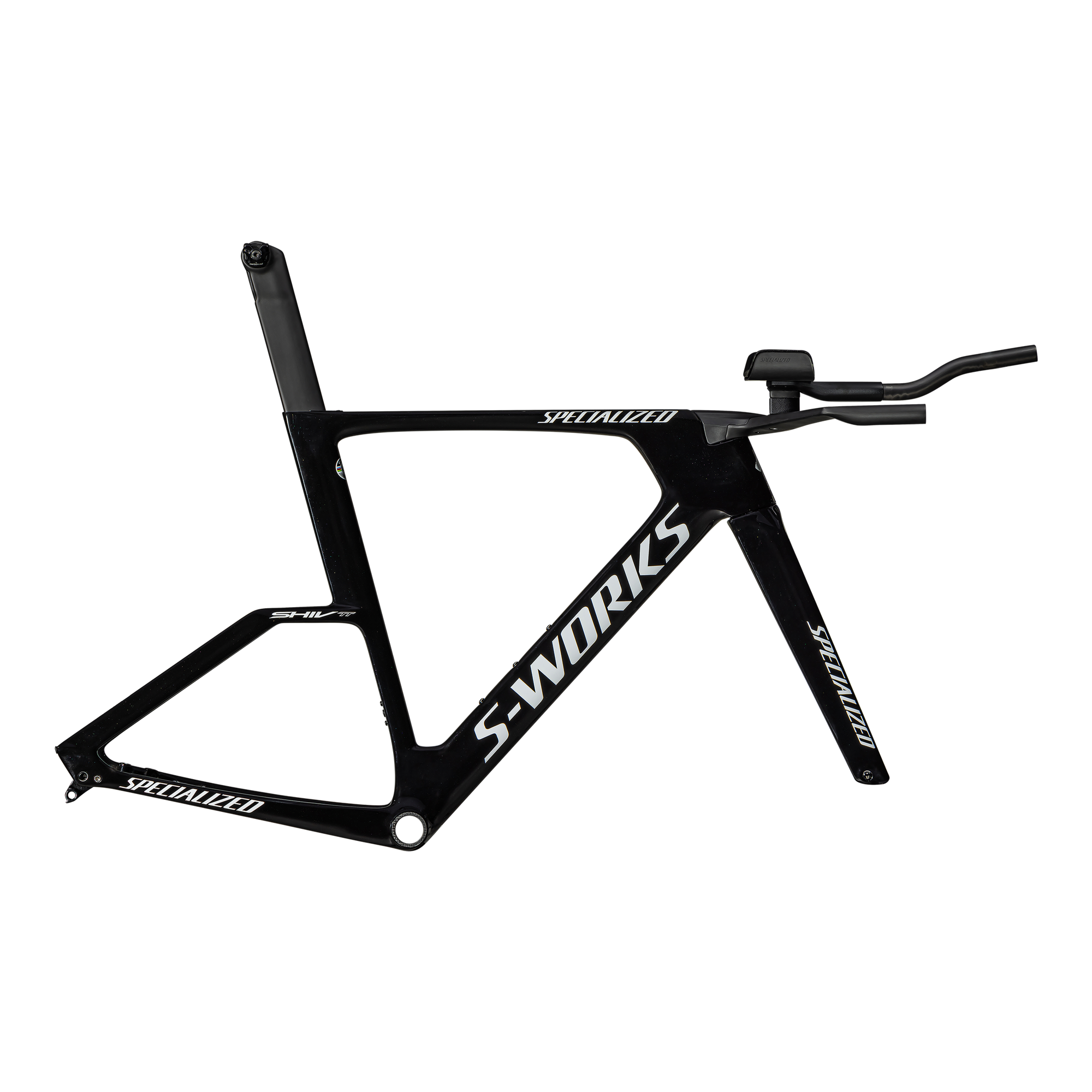 Specialized S-Works Shiv TT Disc Module - FACT 11r Carbon - Gloss Tarmac Black / Metallic White Silver