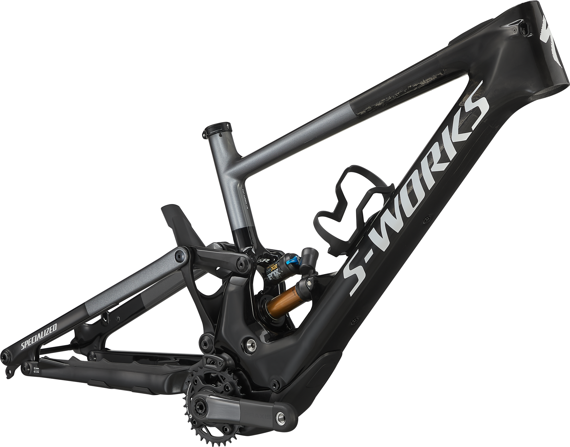 Specialized S-Works Turbo Kenevo SL Frameset - Gloss Carbon / Black /Satin Brushed Dream Silver / White