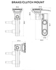Quad Lock Mount Motorcycle Brake/Clutch Mount