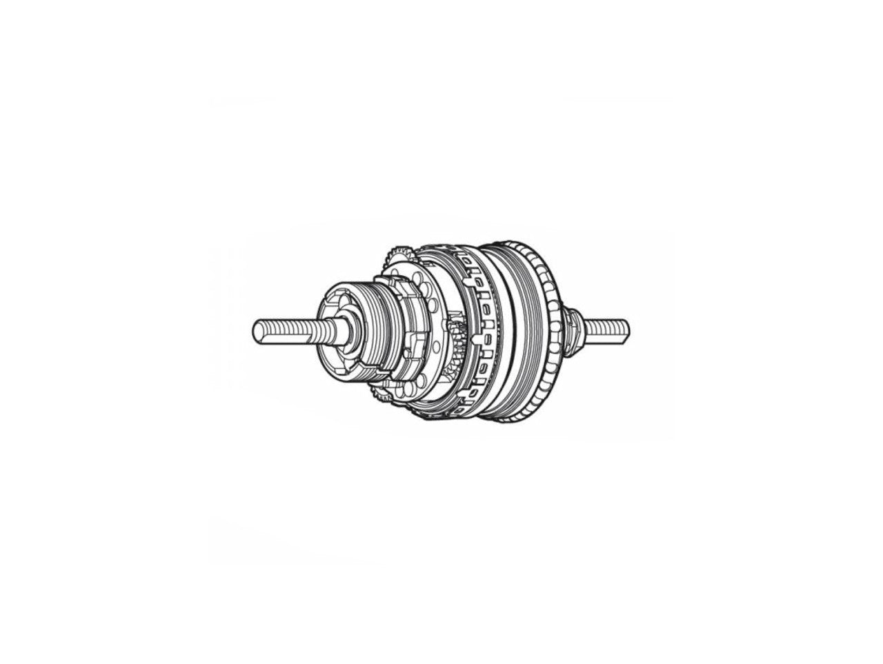Shimano Nexus SG-C6000 Internal Hub Assembly - 184mm Axle