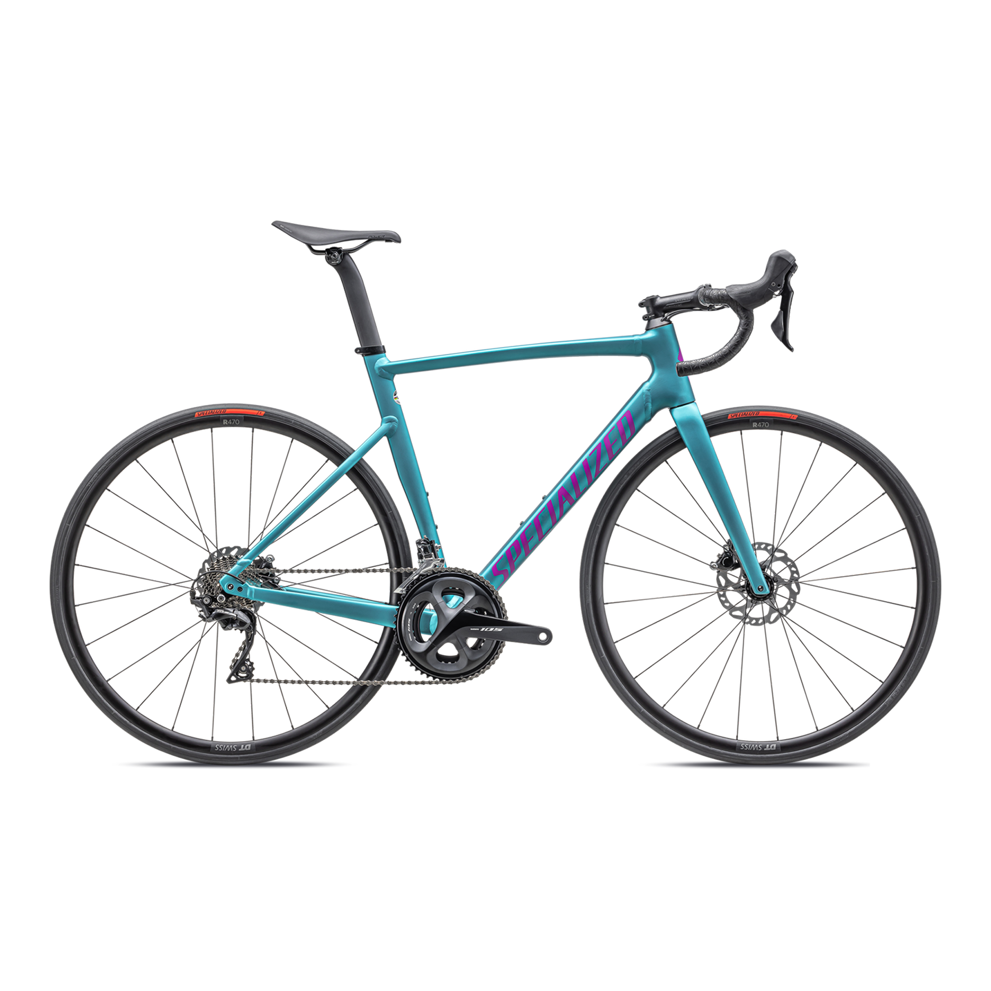 Specialized Allez Sprint Comp - Shimano 105 - Satin Lagoon Tint Over Silver Dust/Purple Orchid