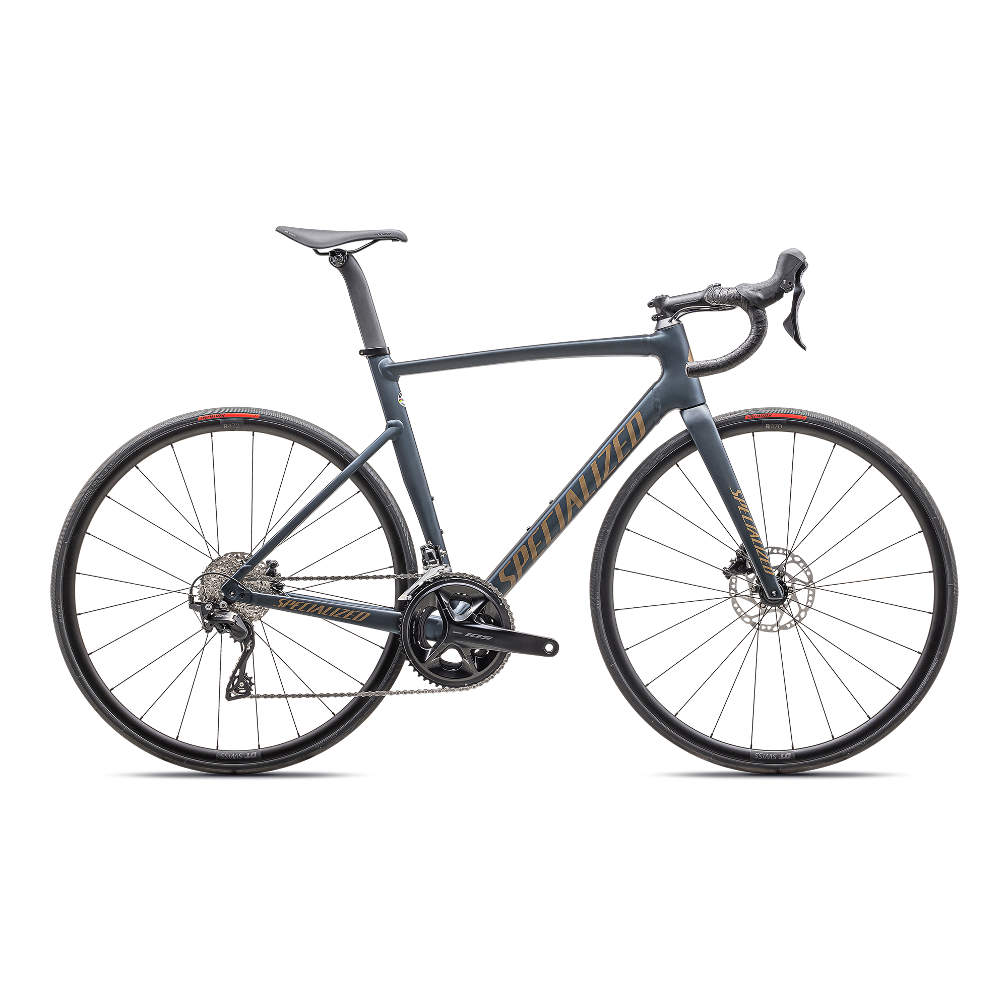 Specialized Allez Sprint Comp - Shimano 105 - Satin Deep Lake Metallic / Burnt Gold Metallic