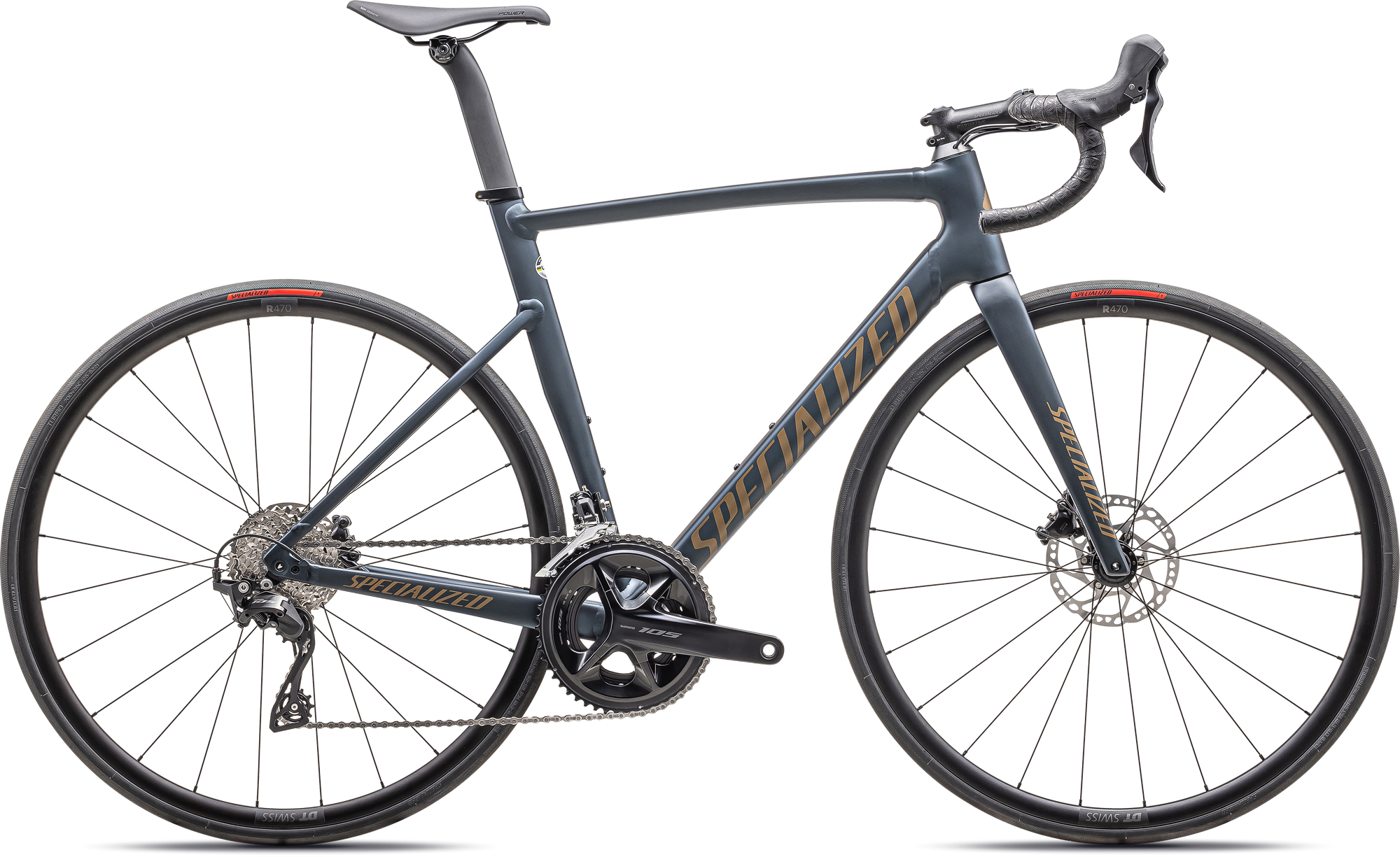 Specialized Allez Sprint Comp - Shimano 105 - Satin Deep Lake Metallic / Burnt Gold Metallic