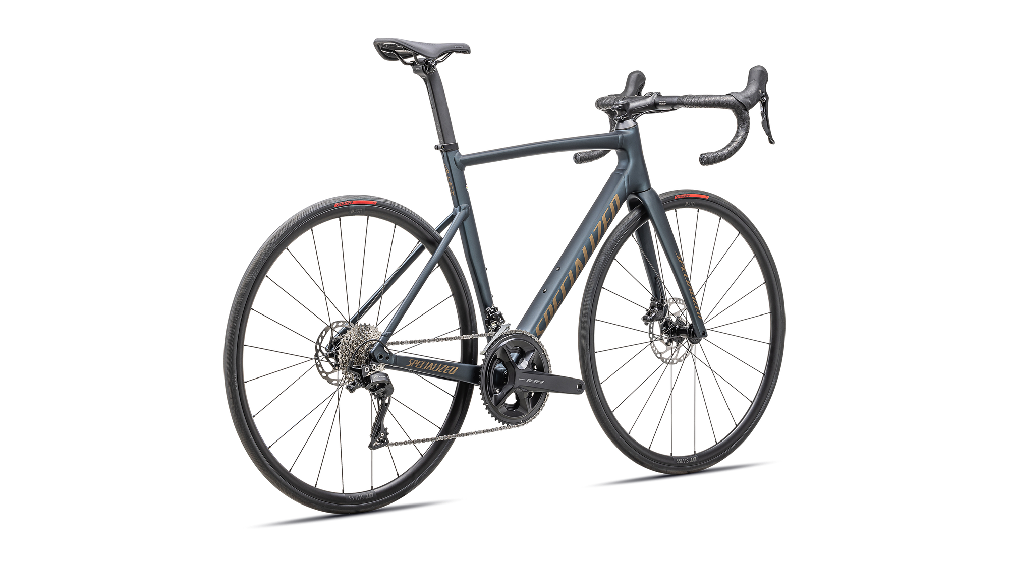 Specialized Allez Sprint Comp - Shimano 105 - Satin Deep Lake Metallic / Burnt Gold Metallic