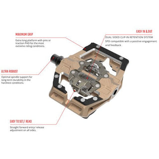 Leatt Gravity 6.0 Clip-In Frosted 110x88mm Pedal - Bronze
