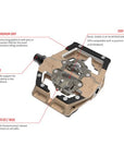 Leatt Gravity 6.0 Clip-In Frosted 110x88mm Pedal - Bronze