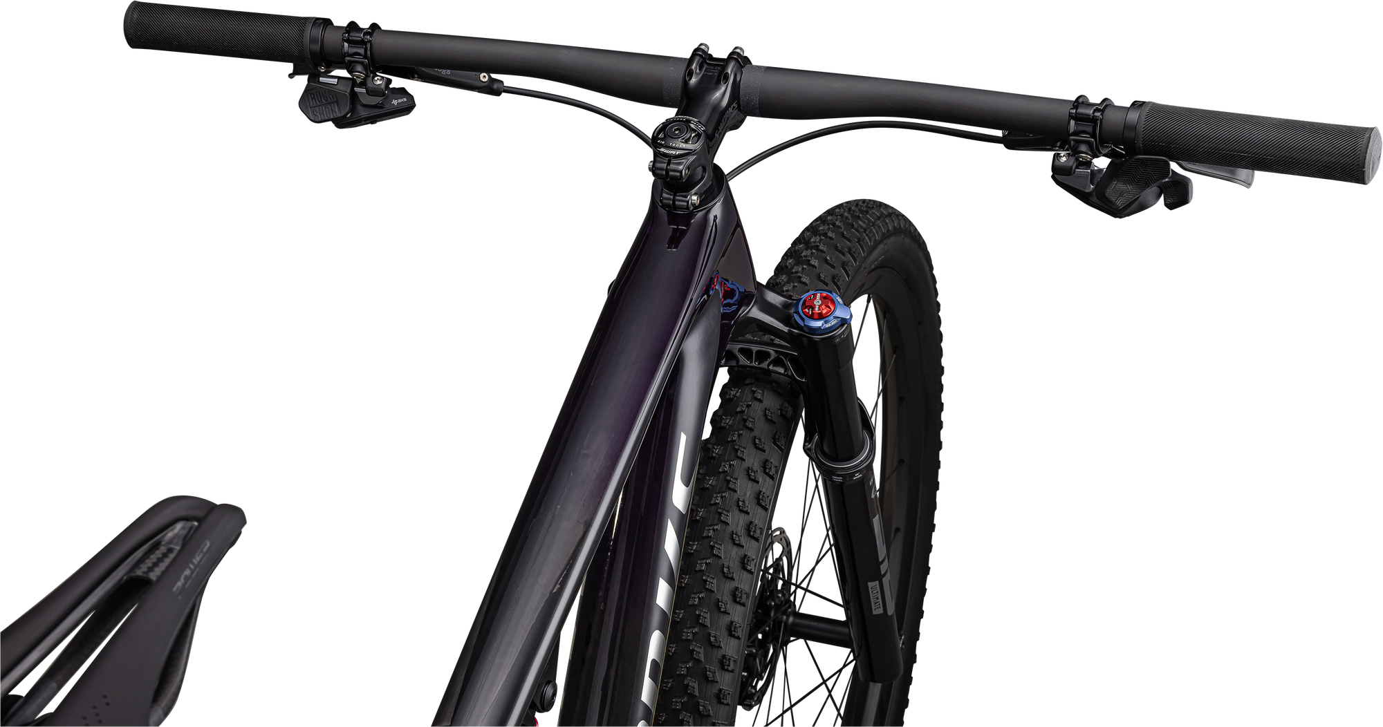Specialized S-Works Epic - SRAM XX1 AXS, RockShox Ultimate BRAIN - Gloss Purple Tint Fades Over Carbon / Chrome