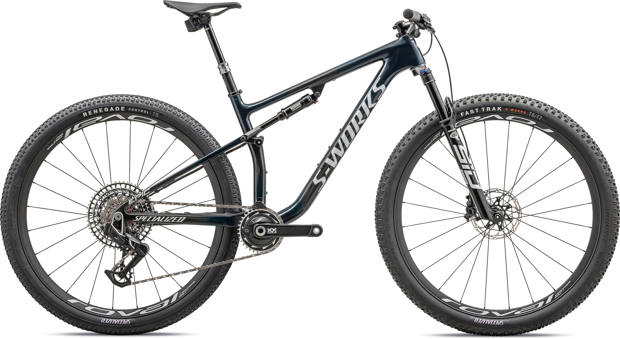 Specialized S-Works Epic LTD - Gloss Teal Tint Fades/ Metallic White Silver