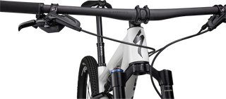 Specialized Epic Pro - SRAM X01 AXS, RockShox Ultimate BRAIN - Gloss Dune White Granite Over Dove Grey / Metallic Obsidian
