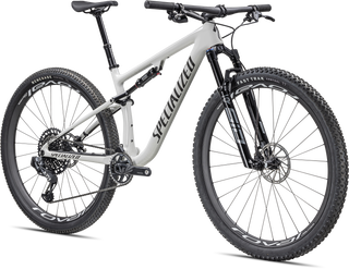 Specialized Epic Pro - SRAM X01 AXS, RockShox Ultimate BRAIN - Gloss Dune White Granite Over Dove Grey / Metallic Obsidian