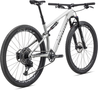 Specialized Epic Pro - SRAM X01 AXS, RockShox Ultimate BRAIN - Gloss Dune White Granite Over Dove Grey / Metallic Obsidian