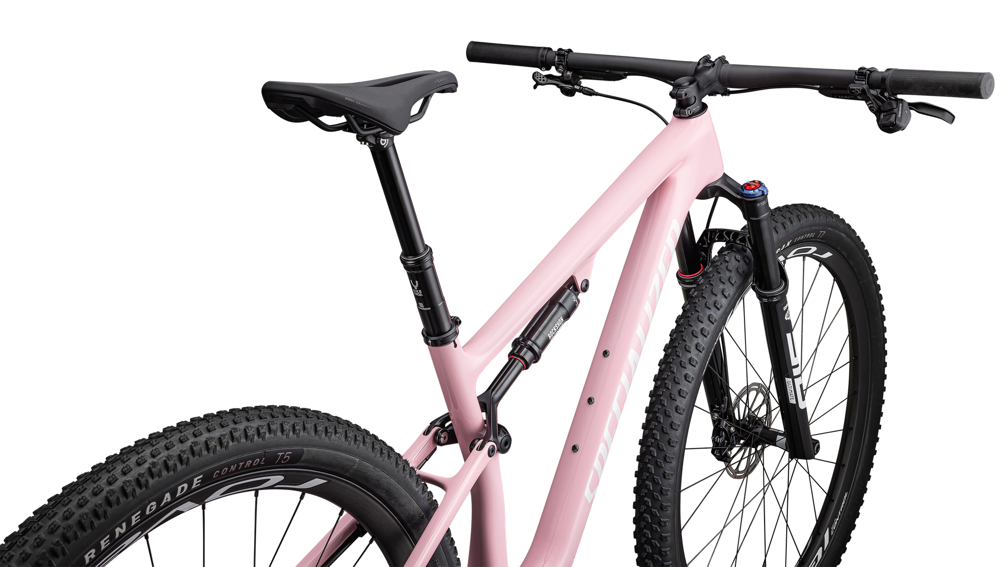 Specialized Epic Pro LTD - SRAM XO, RockShox Ultimate BRAIN - Gloss Desert Rose / Metallic White Silver