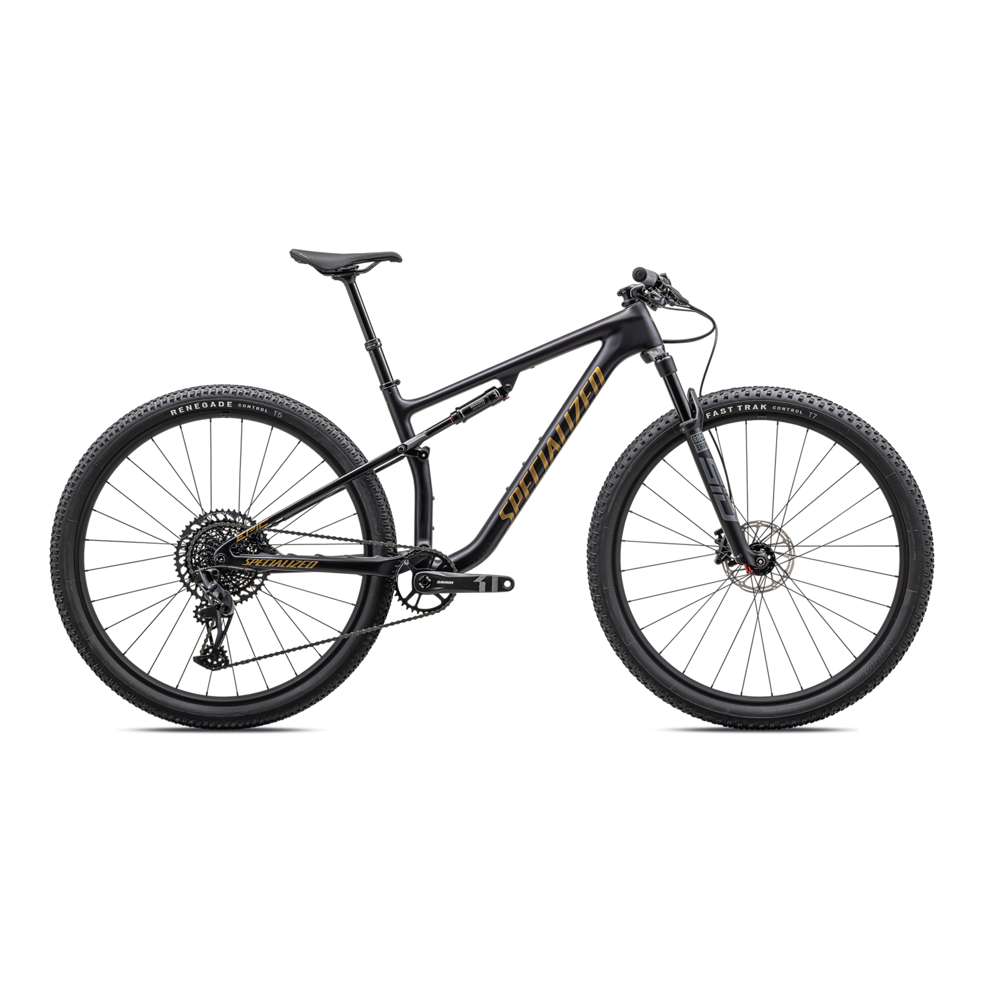 Specialized Epic Comp - SRAM GX Eagle, RockShox SID SL/BRAIN - Gloss Midnight Shadow / Harvest Gold Metallic