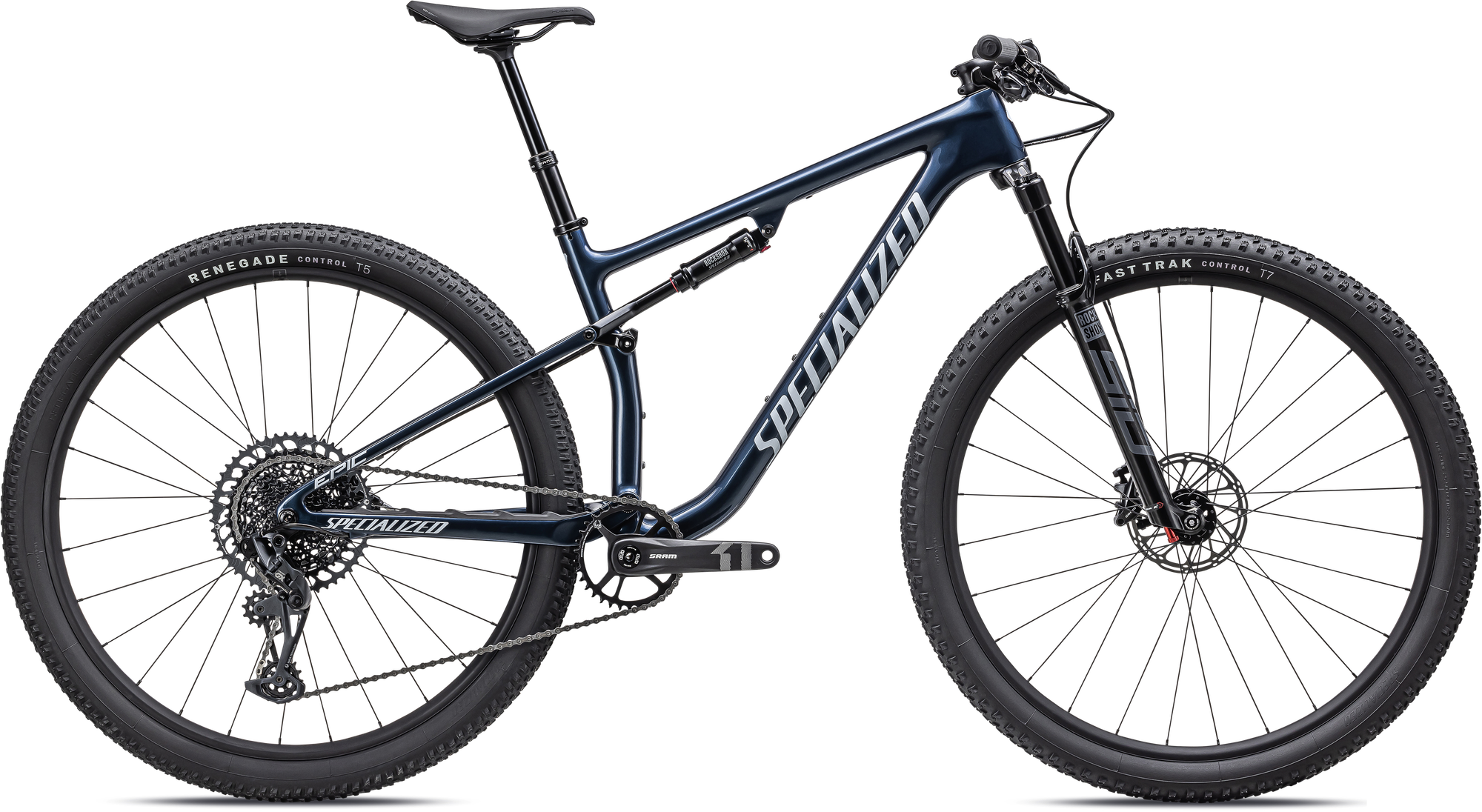 Specialized Epic Comp - SRAM GX Eagle, RockShox SID SL/BRAIN - Gloss Mystic Blue Metallic / Morning Mist