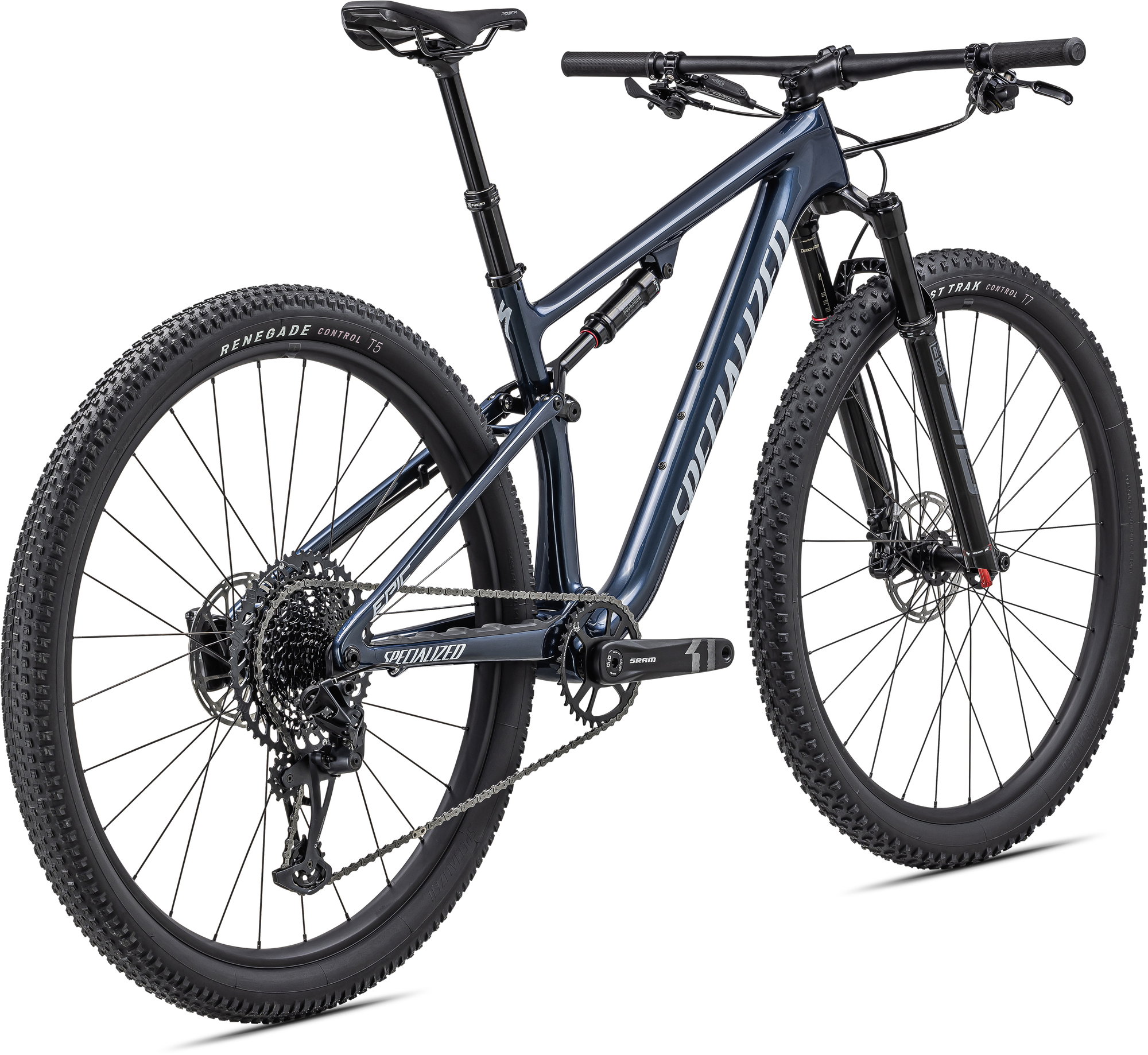 Specialized Epic Comp - SRAM GX Eagle, RockShox SID SL/BRAIN - Gloss Mystic Blue Metallic / Morning Mist