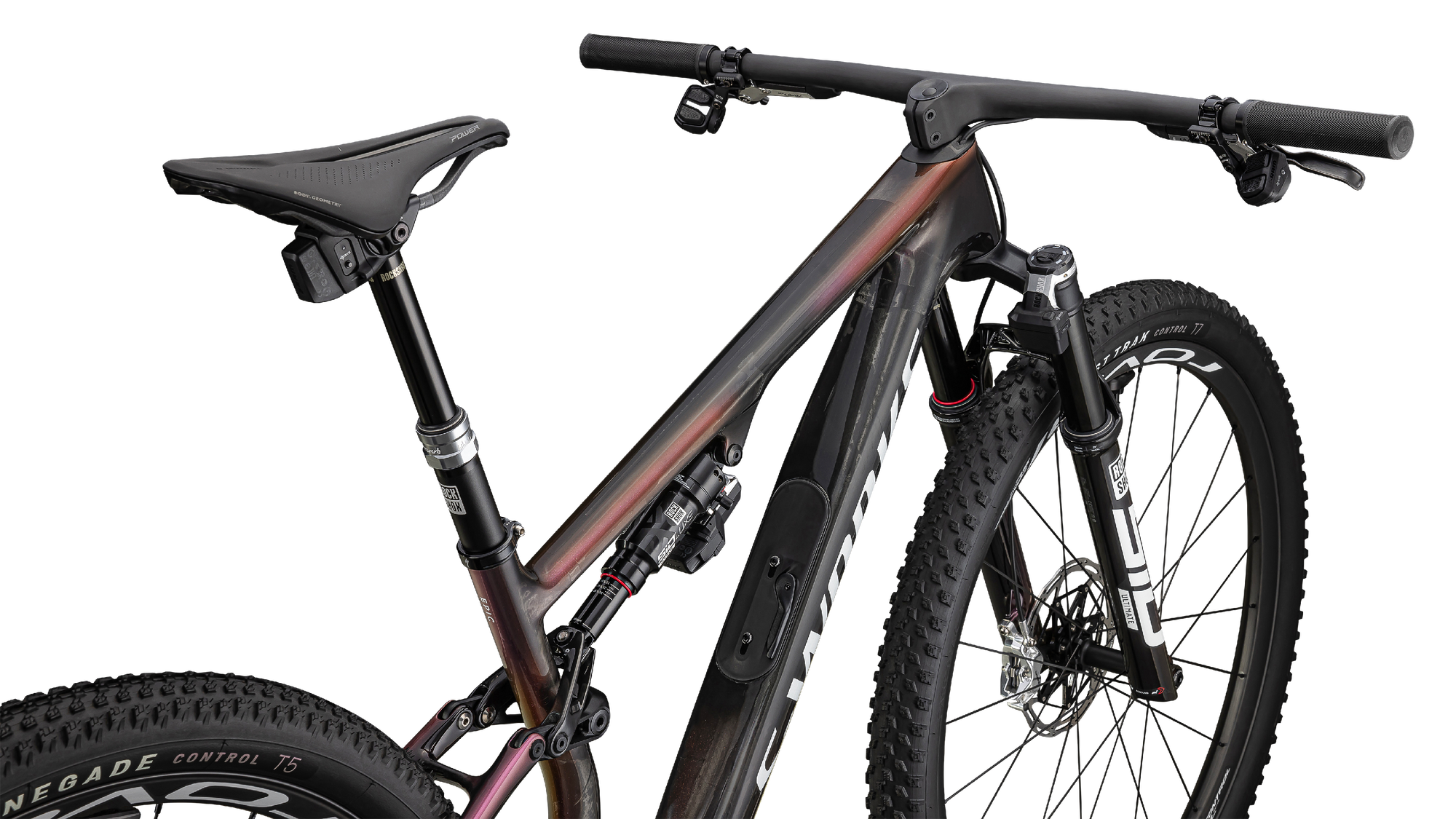 Specialized S-Works Epic 8 - SRAM XX SL AXS, RockShox Ultimate Flight Attendant - Gloss Carbon/Metallic Vivid Pink/Viavi Magenta Gold/Metallic Midnight Shadow/White