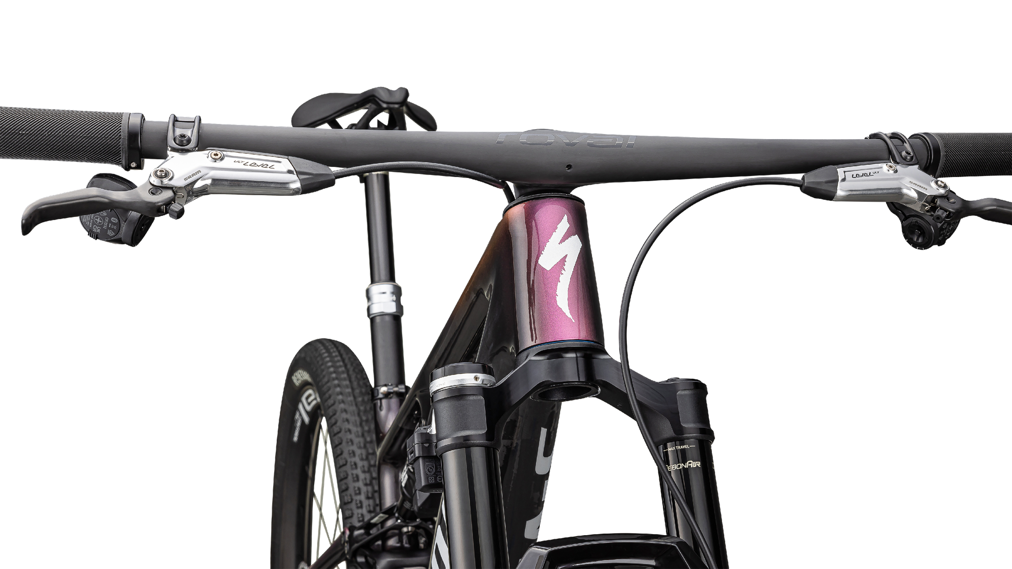 Specialized S-Works Epic 8 - SRAM XX SL AXS, RockShox Ultimate Flight Attendant - Gloss Carbon/Metallic Vivid Pink/Viavi Magenta Gold/Metallic Midnight Shadow/White