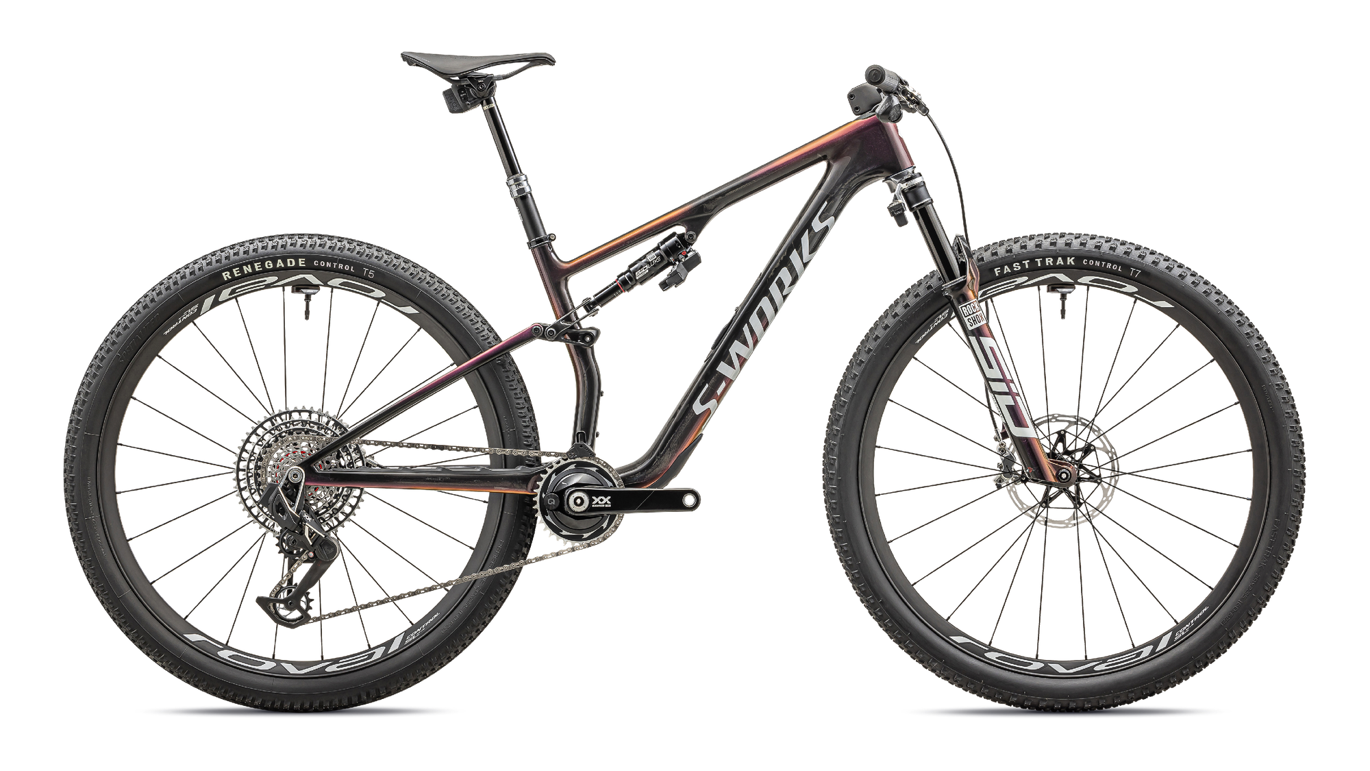 Specialized S-Works Epic 8 - SRAM XX SL AXS, RockShox Ultimate Flight Attendant - Gloss Carbon/Metallic Vivid Pink/Viavi Magenta Gold/Metallic Midnight Shadow/White