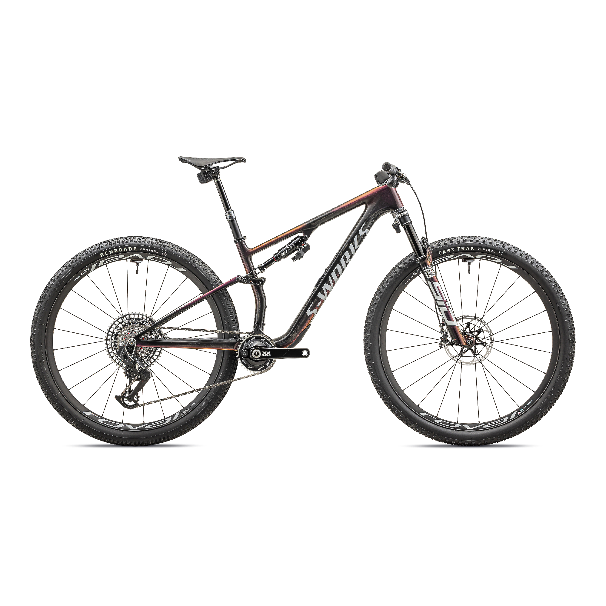 Specialized S-Works Epic 8 - SRAM XX SL AXS, RockShox Ultimate Flight Attendant - Gloss Carbon/Metallic Vivid Pink/Viavi Magenta Gold/Metallic Midnight Shadow/White