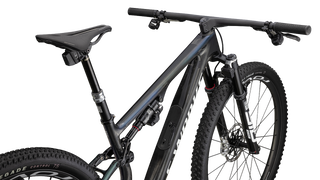 Specialized S-Works Epic 8 - SRAM XX SL AXS, RockShox Ultimate Flight Attendant - Gloss Carbon/Astral Blue/Electric Green/Cyan Edge Fade/Metallic White Silver
