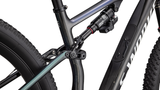 Specialized S-Works Epic 8 - SRAM XX SL AXS, RockShox Ultimate Flight Attendant - Gloss Carbon/Astral Blue/Electric Green/Cyan Edge Fade/Metallic White Silver