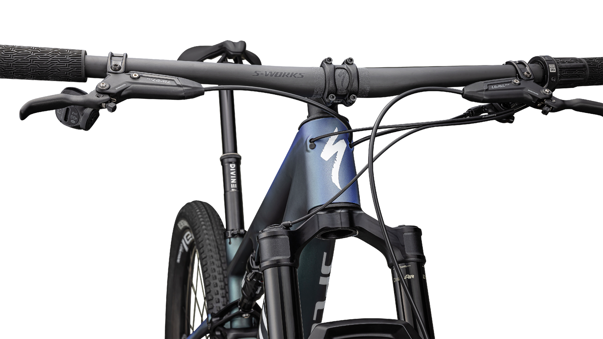 Specialized Epic 8 Pro - SRAM X0 AXS, RockShox Ultimate - Satin Carbon / Metallic Sapphire / Metallic White Silver